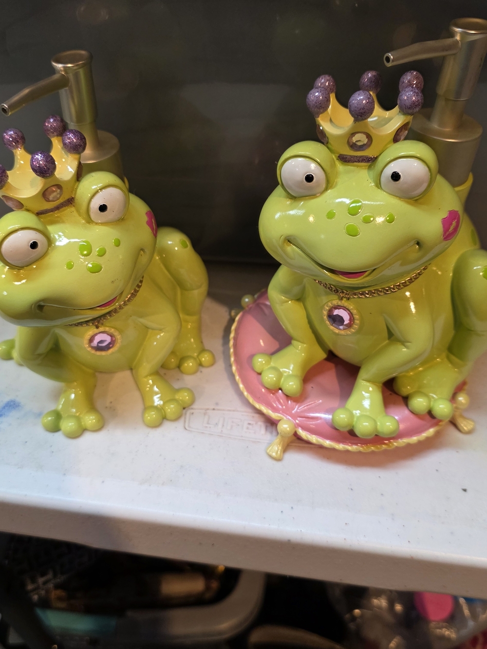 Green Princess Frog Toy Soap Dispenser for Kids - Charming Bath Accessory